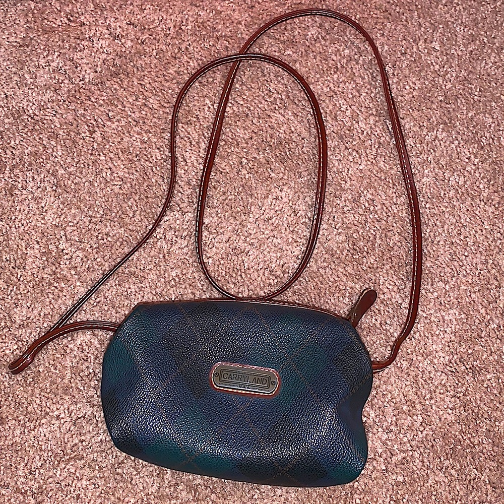 Vintage Plaid CarrryLand Purse Satchel Small Bag